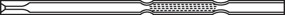 Split/splitless tapered FocusLiner (top of wool 25 mm)