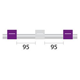 Contour Flared End PVC Pump Tube 3tag (95mm) 2.79mm ID Purple/White (PKT 6)