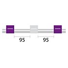PVC Pump Tube 3tag (95mm) 2.79mm ID Purple/White (PKT 12)