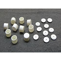 Alumina 70ul Crucible, 6mm x 4.5mm, kit with Cover, Qty 10 each