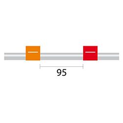 Contour Flared End PVC Pump Tube 2tag (95mm) 0.19mm ID Orange/Red (PKT 6)