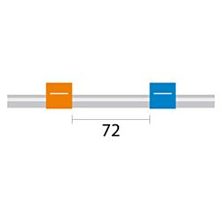 Contour Flared End PVC Pump Tube Short 2tag 0.25mm ID Orange/Blue (PKT 6)