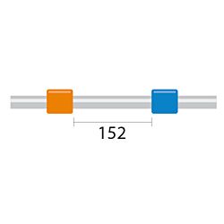 Contour Flared End PVC Pump Tube 2tag 0.25mm ID Orange/Blue (PKT 6)