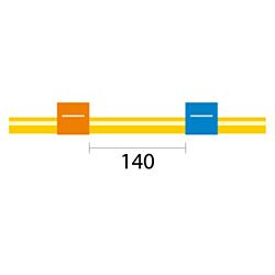 Contour Flared End Solva Flex Pump Tube 2tag 0.25mm ID Orange/Blue (PKT 6)