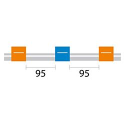 PVC Pump Tube 3tag (95mm) 0.25mm ID Orange/Blue (PKT 12)