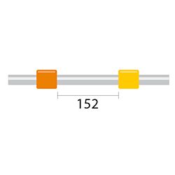 ProLok Contour Flared End PVC Pump Tube 2tag 0.51mm ID Orange/Yellow (PKT 6)