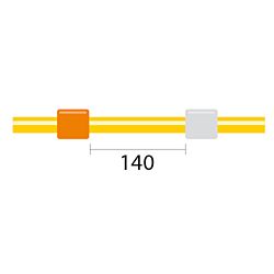 ProLok Contour Flared End Solva Flex Pump Tube 2tag 0.64mm ID Orange/White (PKT 6)