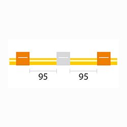Contour Flared End Solva Pump Tube 3tag (95mm) 0.64mm ID Orange/White (PKT 6)