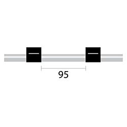 Contour Flared End PVC Pump Tube 2tag (95mm) 0.76mm ID Black/Black (PKT 6)