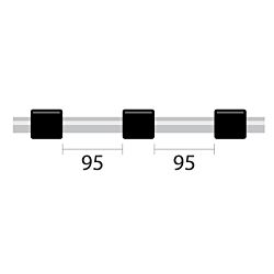 ProLok Contour Flared End PVC Pump Tube 3tag (95mm) 0.76mm ID Black/Black (PKT 6)