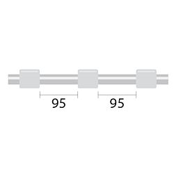 ProLok Contour Flared End PVC Pump Tube 3tag (95mm) 1.02mm ID White/White (PKT 6)
