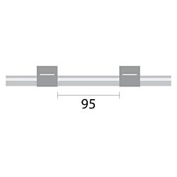 ProLok Contour Flared End PVC Pump Tube 2tag (95mm) 1.30mm ID Grey/Grey (PKT 6)