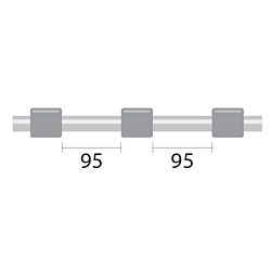 ProLok Contour Flared End PVC Pump Tube 3tag (95mm) 1.30mm ID Grey/Grey (PKT 6)